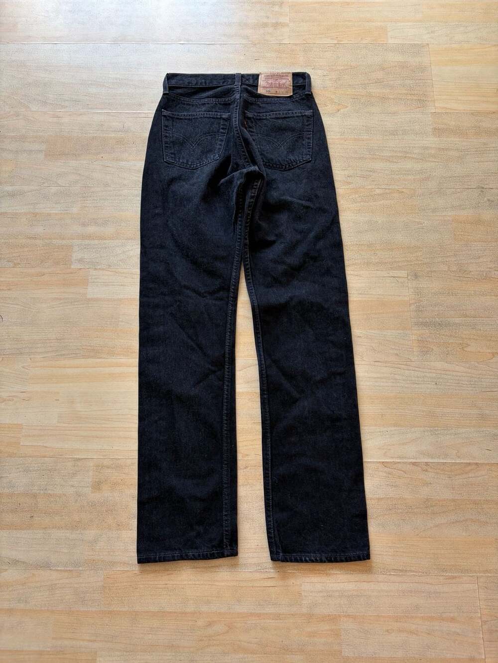 Levi's 501 xx 90s made in USA Straight Leg Jeans Size W27 L32 Black Denim - Picture 7 of 8